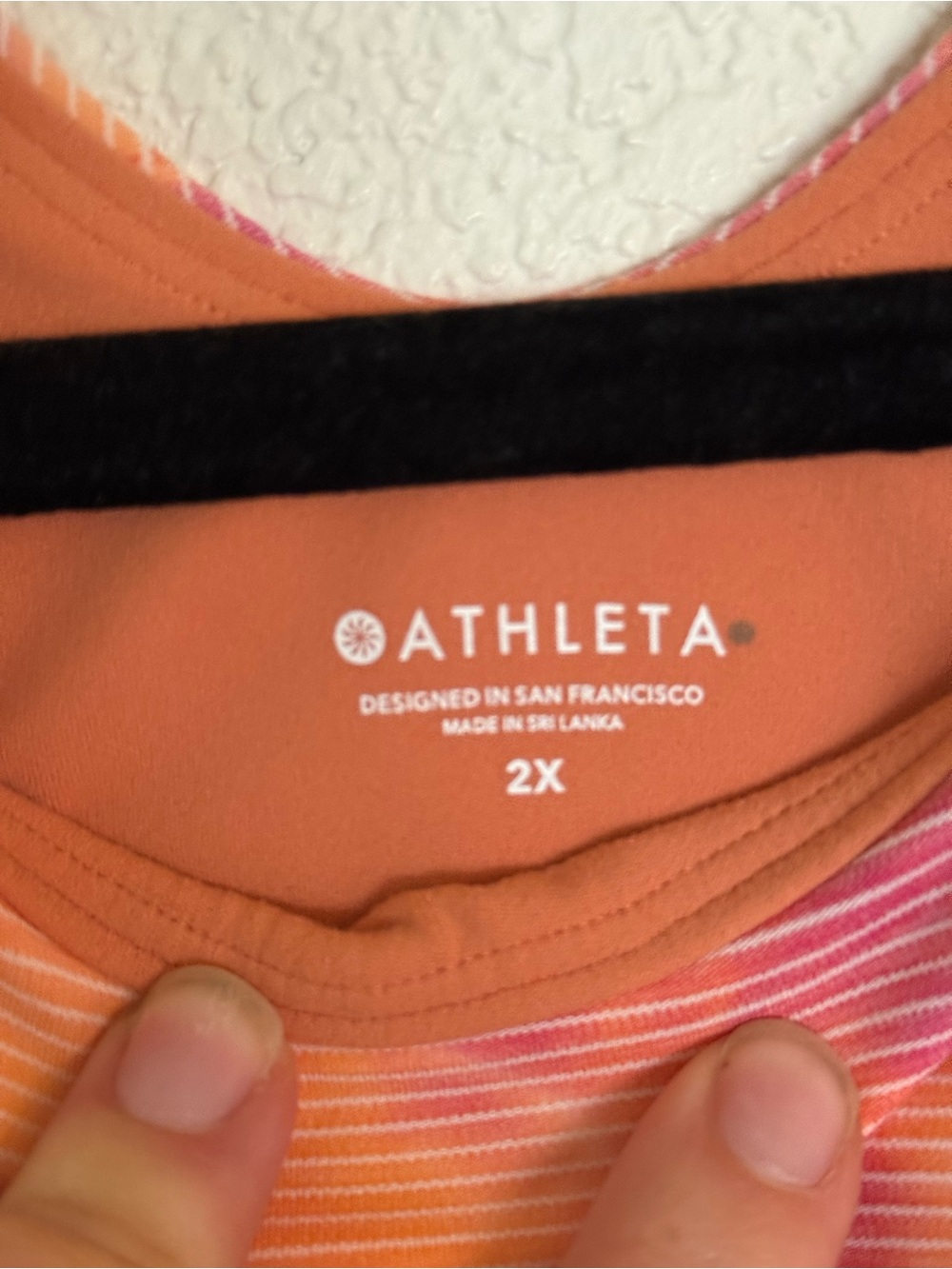 Athleta Tie-Dye Racerback Conscious Crop Tank - Orange & Pink - Picture 2 of 4